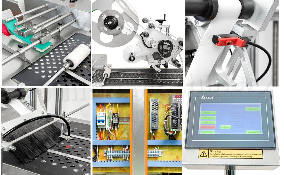 Electric Automatic Adhesive Surface Labeler Square Box Flat Labeling Machine