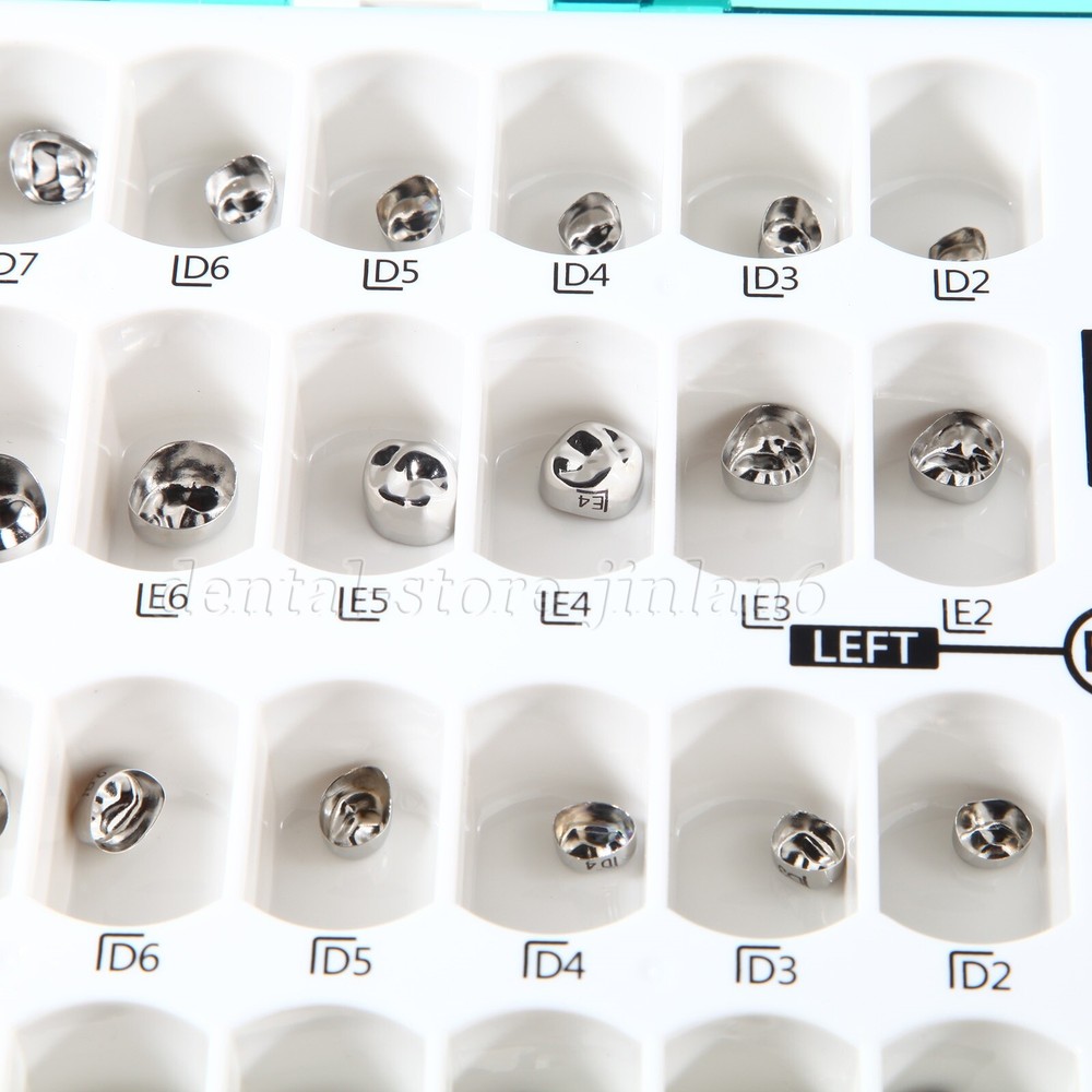 48 ASSORTED PRIMARY MOLAR STAINLESS STEEL CROWNS - COMPLETE KIT