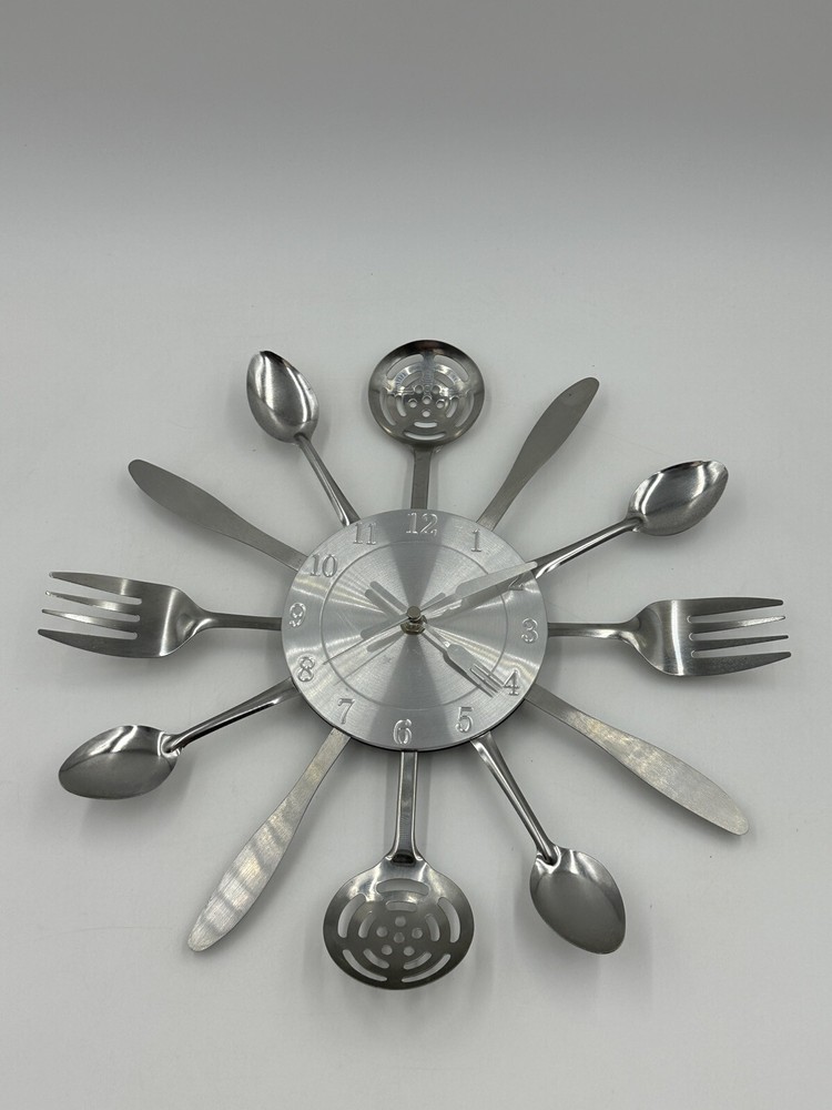 Kitchen Utensils Kitsch Clock Cool Unique Clock Retro Tested Works