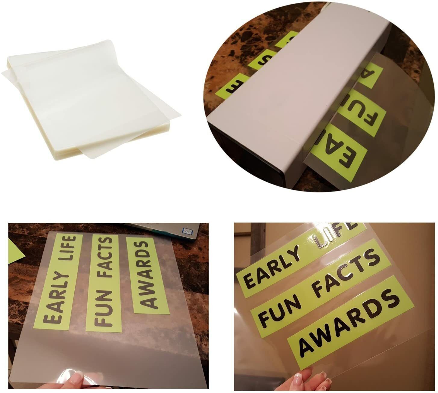 200 Pack Thermal Laminator Pouches 9"x11.5" Laminating Sheets Clear Letter 3 Mil