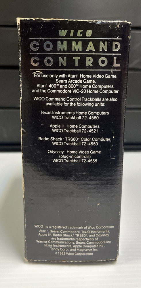 Wico Command Control Trackball Atari And Commodore Original Box preowned