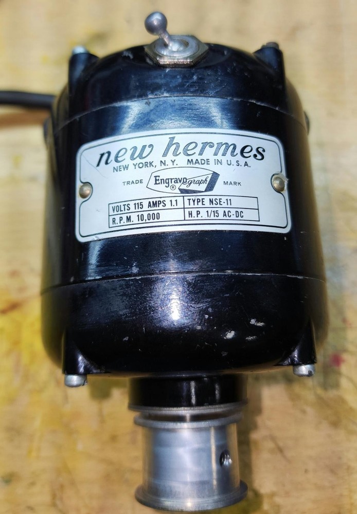 NEW HERMES ENGRAVOGRAPH ENGRAVER MACHINE MOTOR & BRACKET