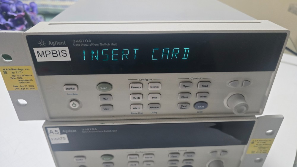 Agilent 34970A Data Acquisition / Switch, Powers On, No Cards – Tested – Qty1