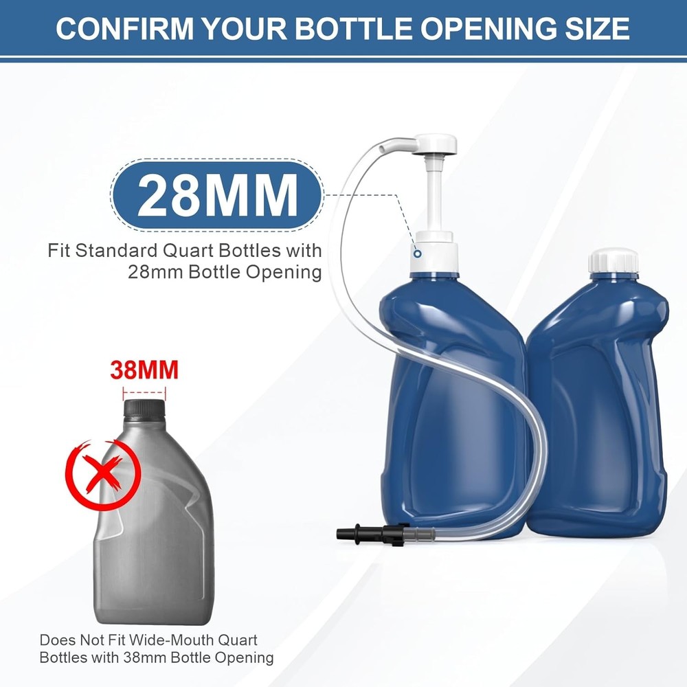 2 Pack Fluid Pump, Fluid Pump for Standard Quart Bottles，10cc Per Pump Stroke...
