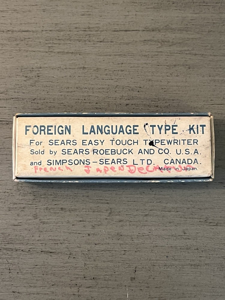 Foreign Language Type Kit for Sears Easy-Touch Typewriter Keys and Type Slugs