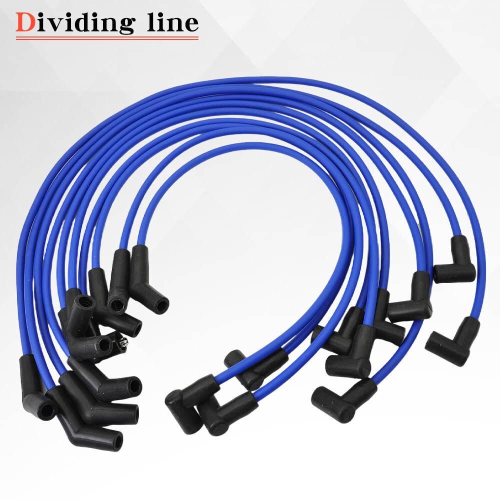 FOR FORD 289 302 BLUE Small Cap HEI Distributor +Coil+UNIVERSAL SPARK PLUG WIRES