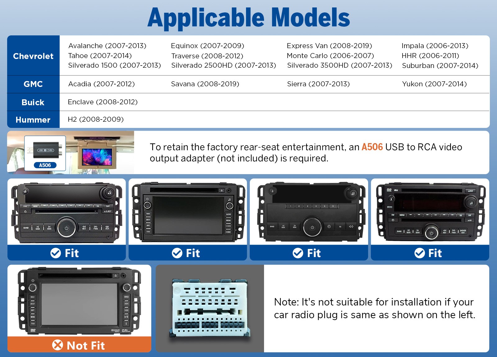 GMX7 8"Android for Chevy Silverado Sierra 2007-13 Car Radio Stereo Apple CarPlay