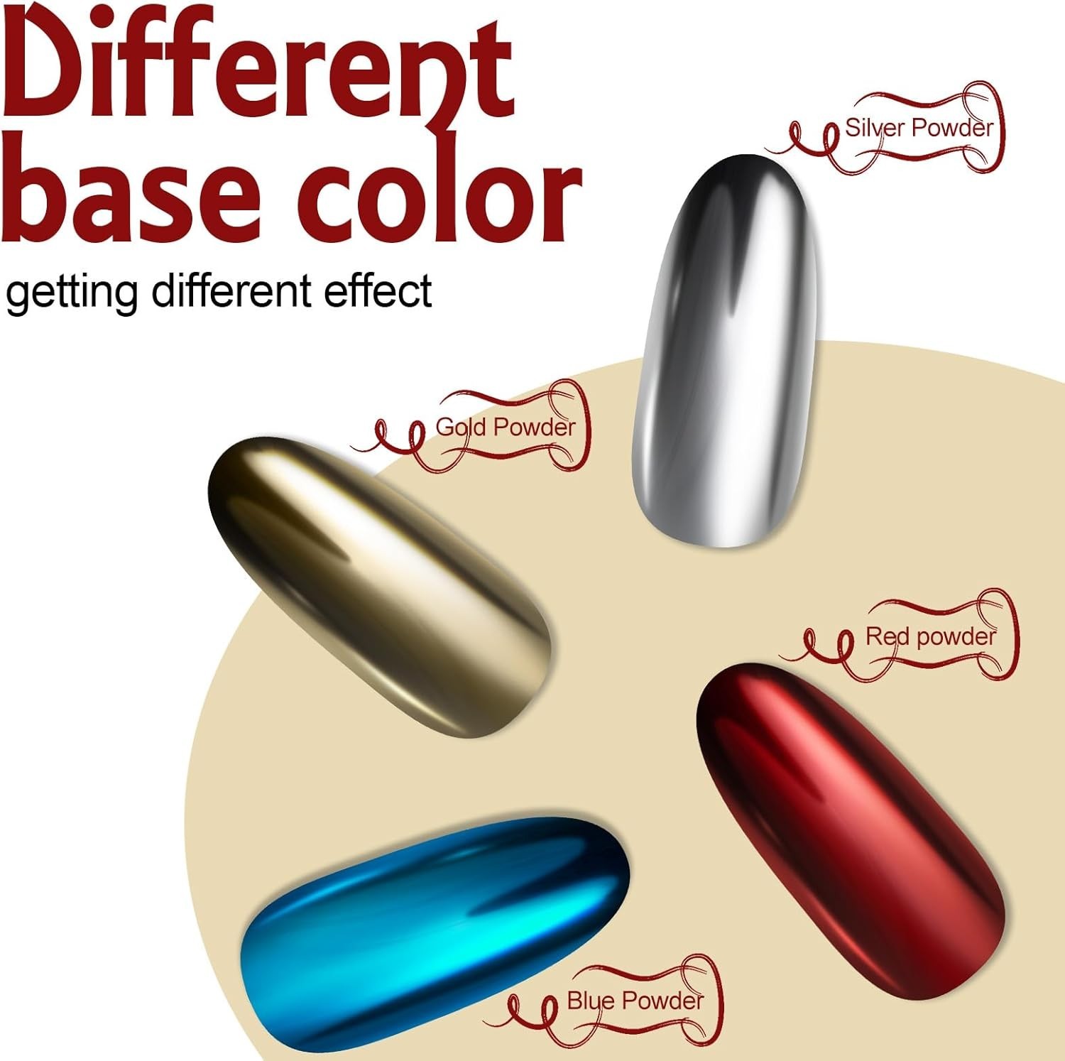 Metallic Chrome Nail Powder Collection - 16 Colors for Elegant Nail Decoration