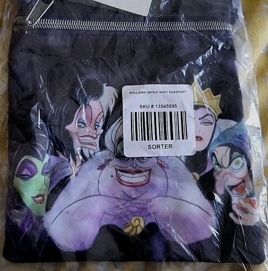 Loungefly Disney The Villains Group Shot Passport Crossbody NEW