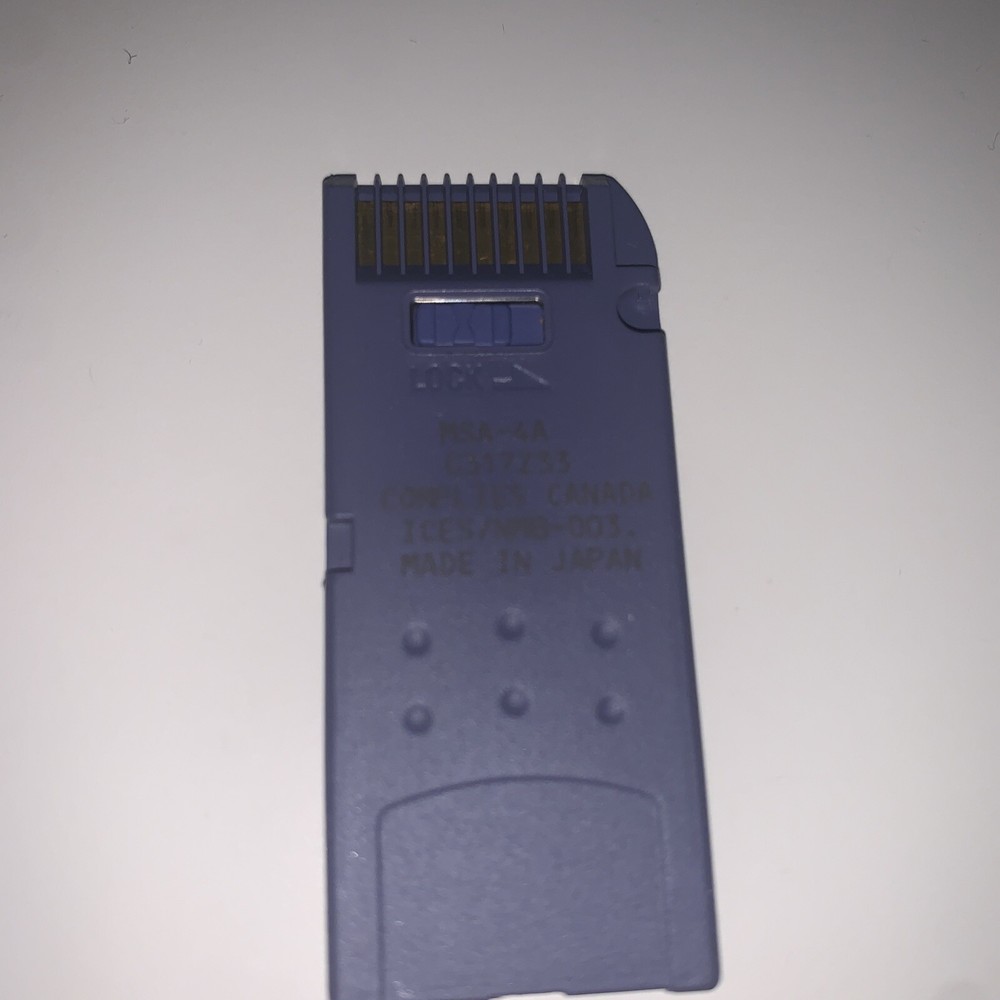 Genuine Sony Memory Stick 4MB MEGABYTE MSA-4A Camera Memory Card