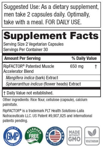 Purity Products Muscle Accelerator 650mg RipFactor 60 Capsules