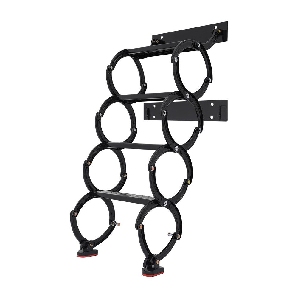 Wall Mounted Attic Ladder, Pull Down Telescoping Step Ladder, 4 Steps Ladder