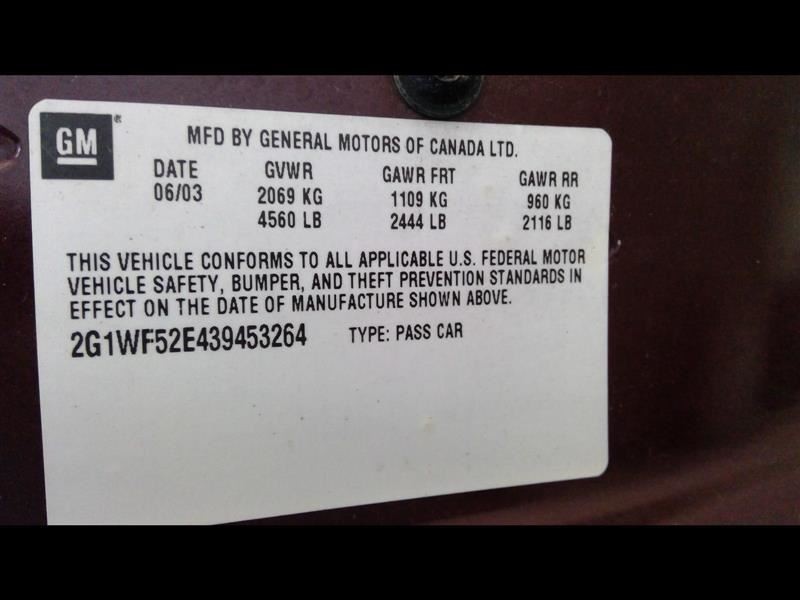 IMPALA 2003 Glove Box 367460