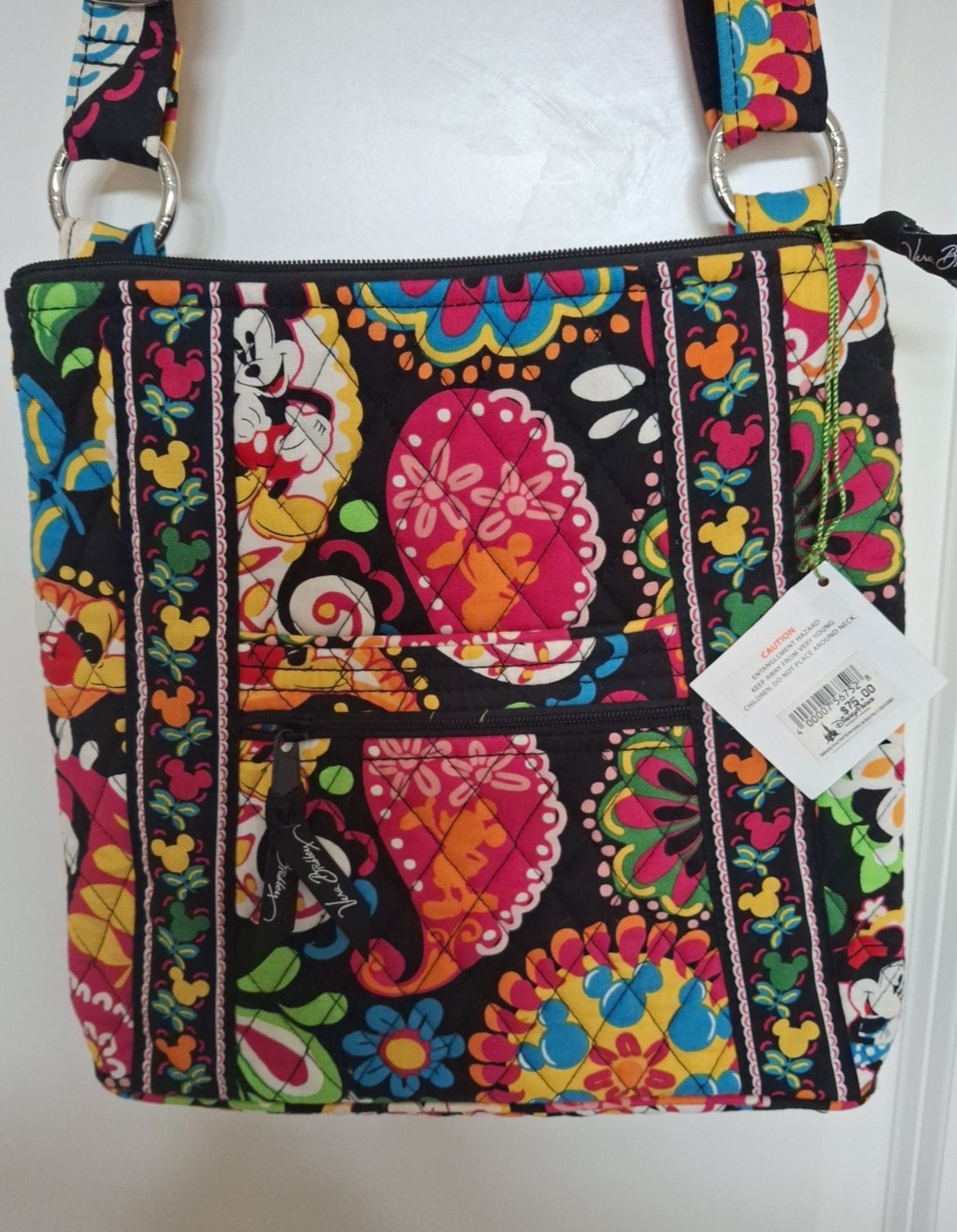 Vera Bradley Disney Bag Crossbody NWT Midnight with Mickey Hipster Quilted