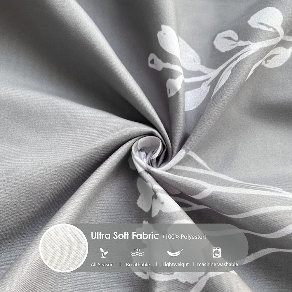 Style Quarters Heather 4 Pcs Comforter Sets 100% Microfiber polyester-King Size