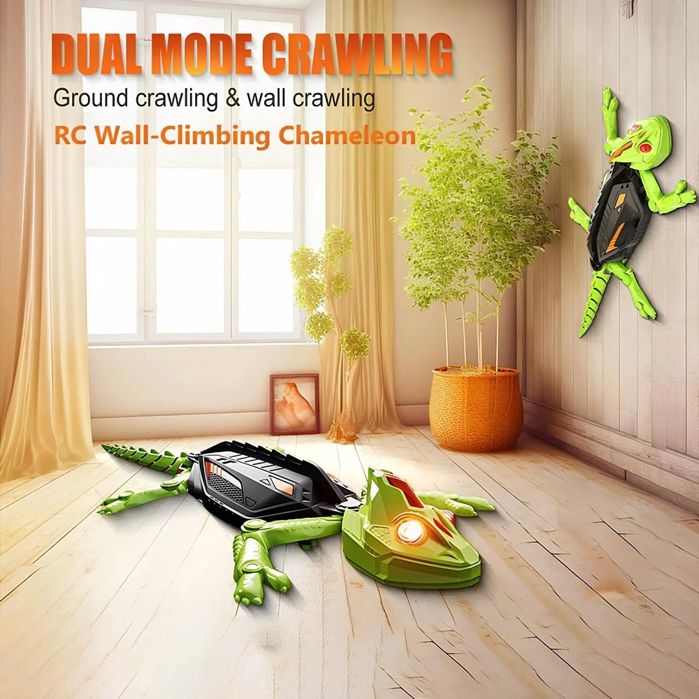 Wall Climbing RC Chameleon Toy for Kids Rechargeable Remote Control Lizard Toy