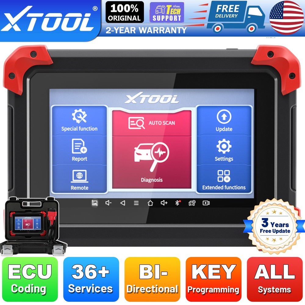 XTOOL D7 OBD2 Full System Diagnostic Tool Bidirectional Scanner Key Programmer