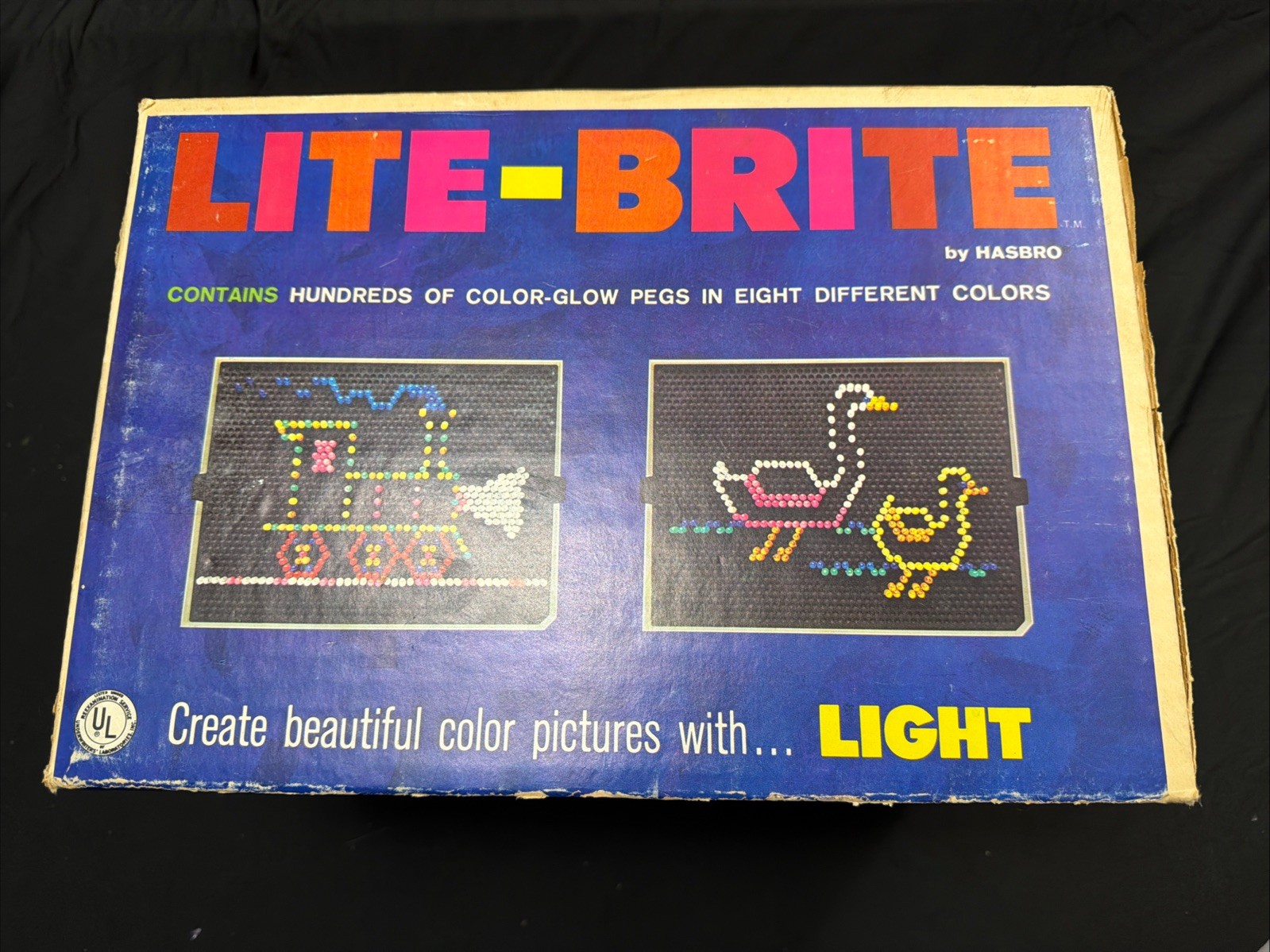 Vintage Original Lite Brite , Original Box, With Pegs.