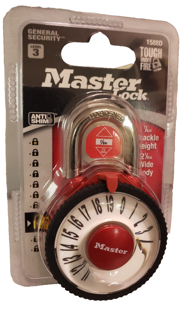 Master Lock 1588D Locker Lock Combination Padlock