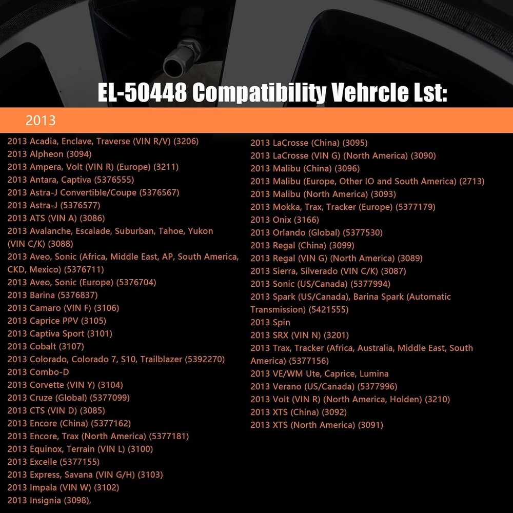 Universal GM TPMS Relearn Tool for Tire Sensor Activation & Reset