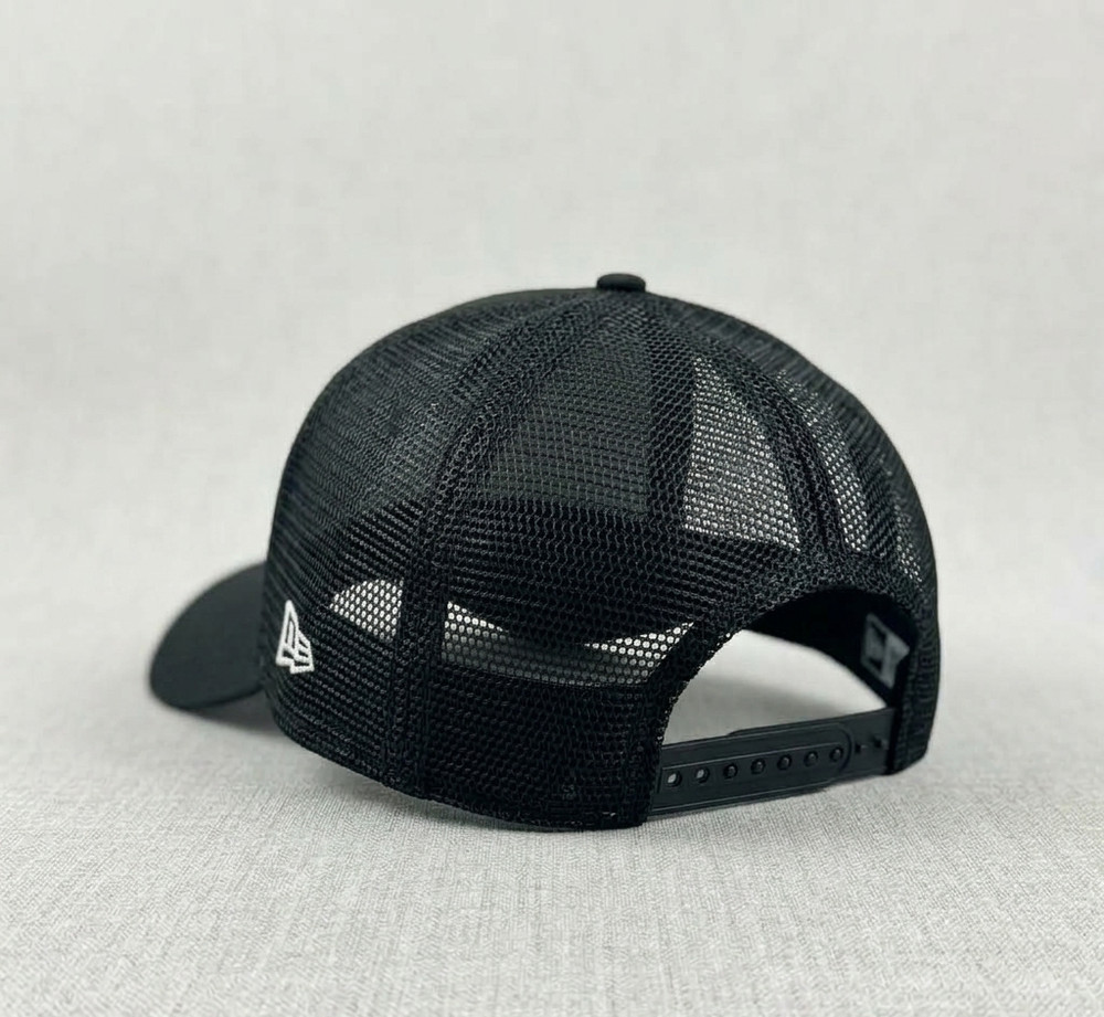 CAT Caterpillar Trucker Hat Black Mesh Back Adjustable Snapback Cap