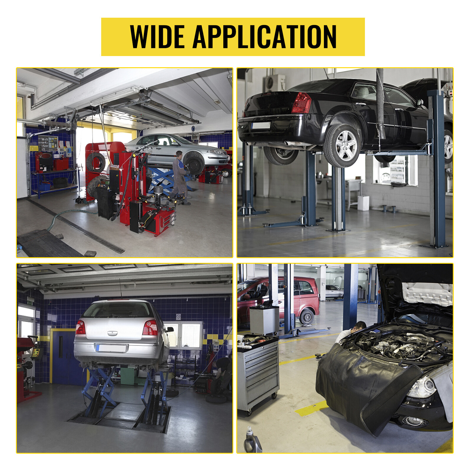 VEVOR 1322 LBS 2 Stage Hydraulic Transmission Jack w/360°Swivel Wheel Lift Hoist