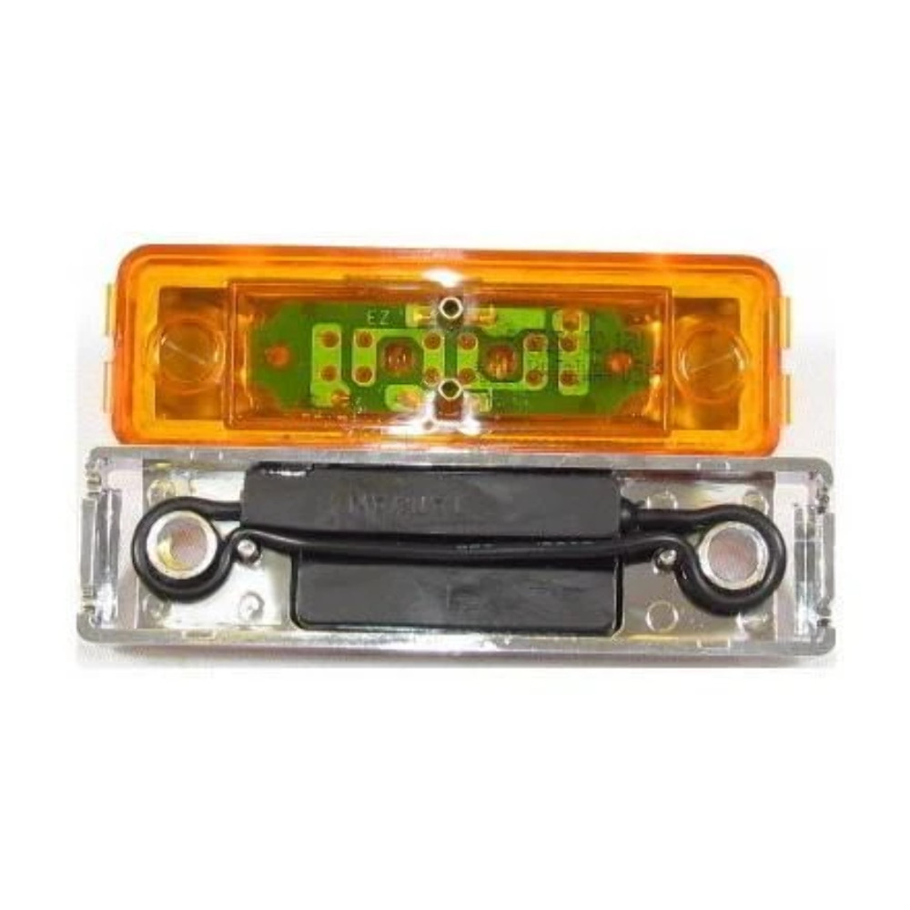 Amber Rectangular Side Marker Led Light with 3 LEDs and Amber Lens