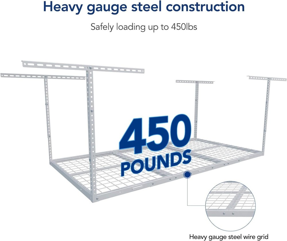 FLEXIMOUNTS 3x6 Overhead Garage Storage Adjustable Ceiling Storage Rack 72" Leng