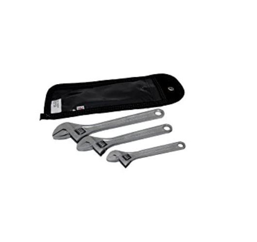 Adjustable Wrench Chrome Cougar Pro -3pc Set, 6", 8", 10", E9AC3