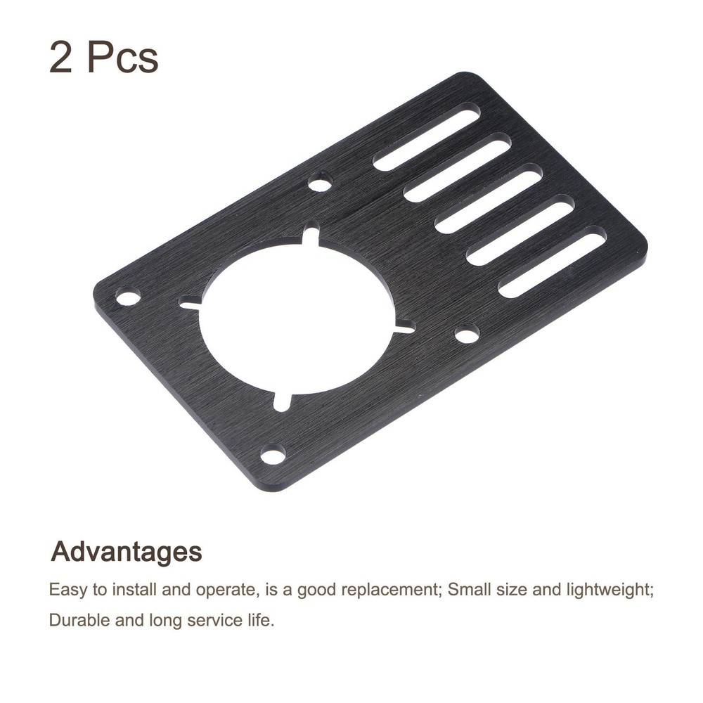 Stepper Motor Mounting Bracket Mount Plate Black for 3D Printer 2 Pack