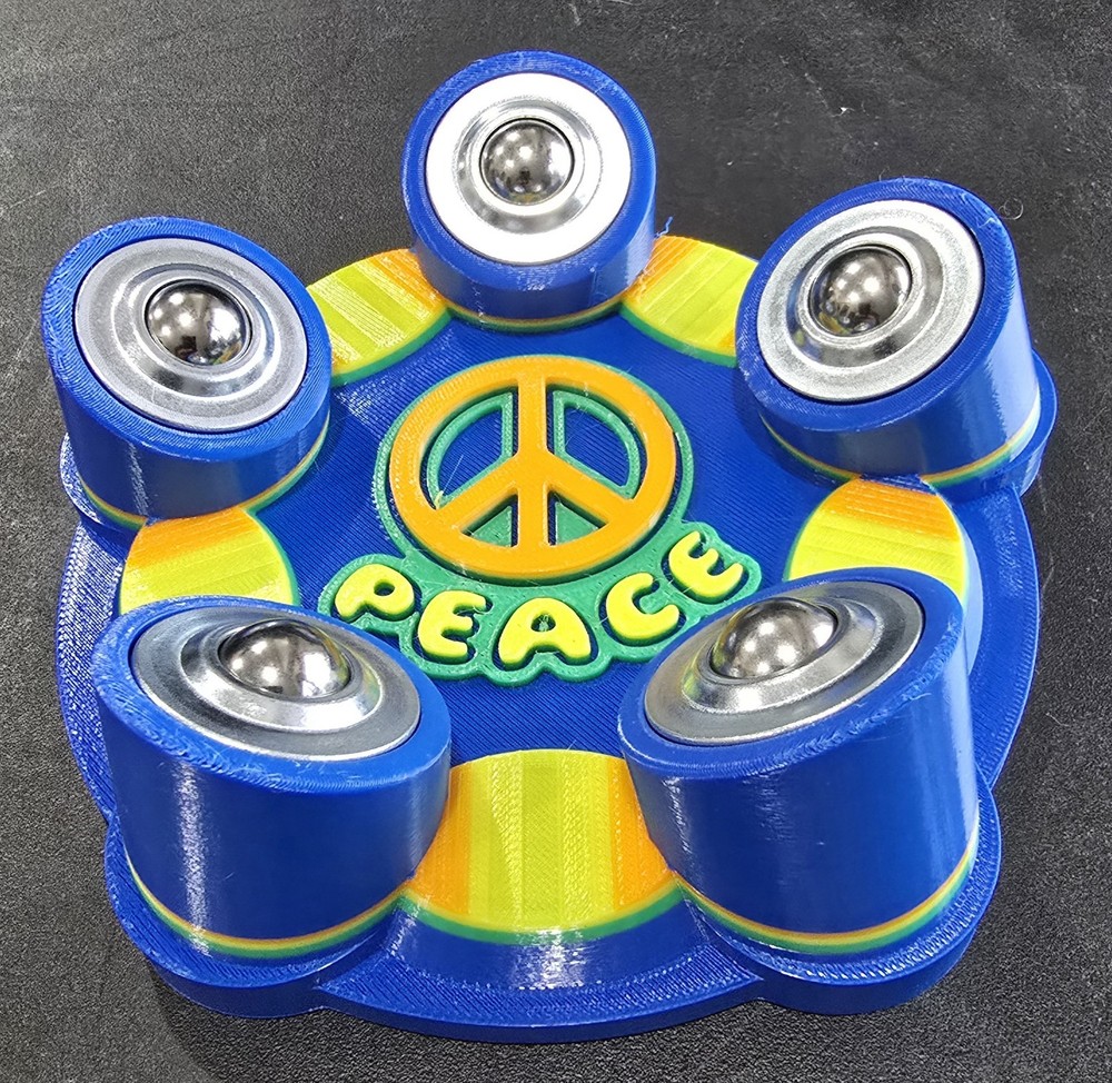 Bowling Ball Spinner - Custom - Peace