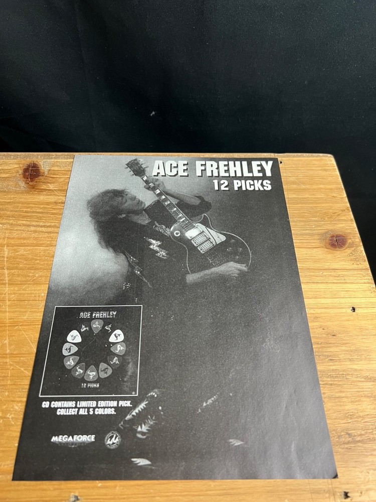 1997 Vintage 8X11 ALBUM PROMO Print Ad FOR ACE FREHLEY OF KISS "12 PICKS"