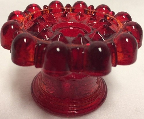Drawer Pull Knob - Red Glass - Stainless Steel Hardware - Mosser USA