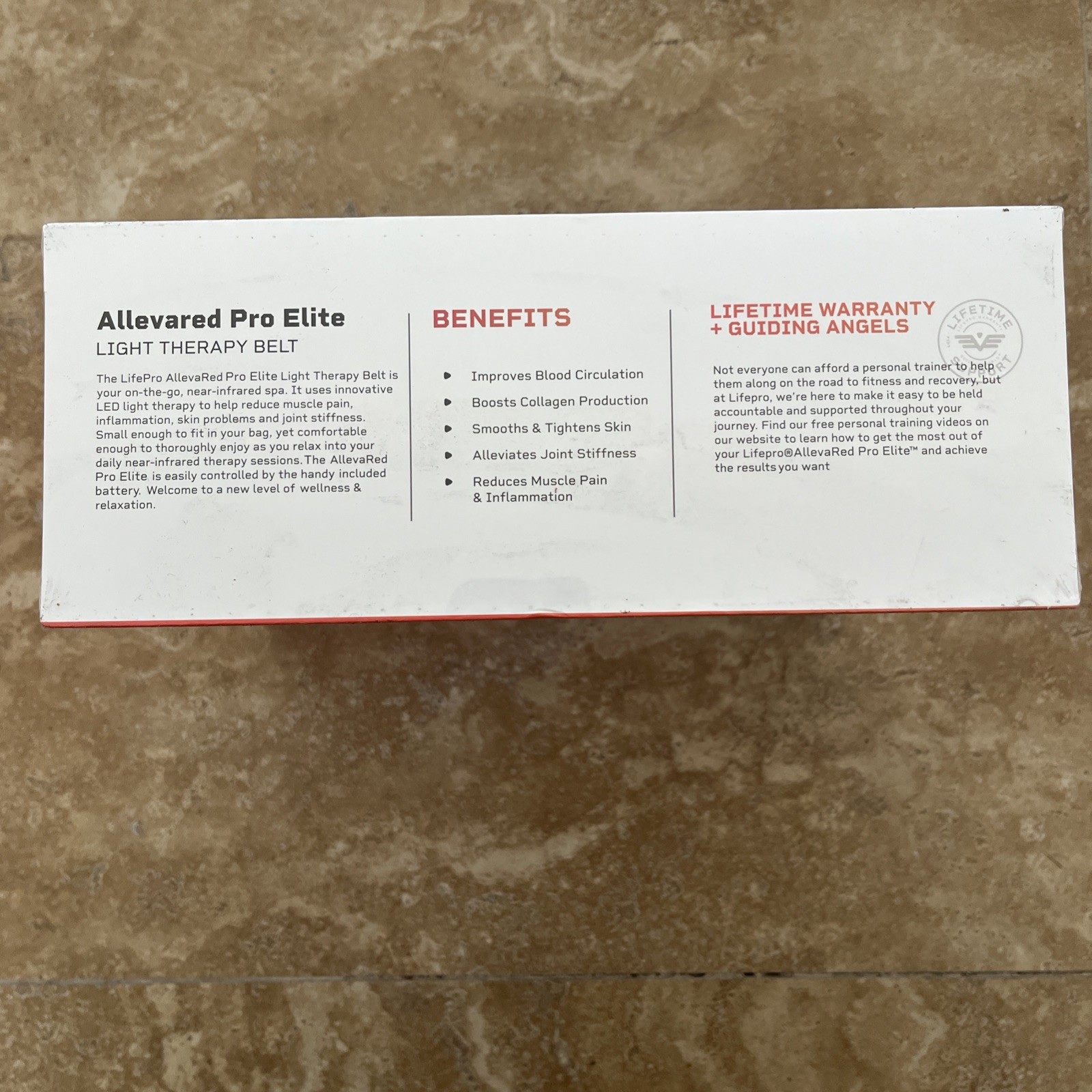 LIFEPRO ALLEVARED PRO ELITE RED LIGHT THERAPY BELT - BLACK