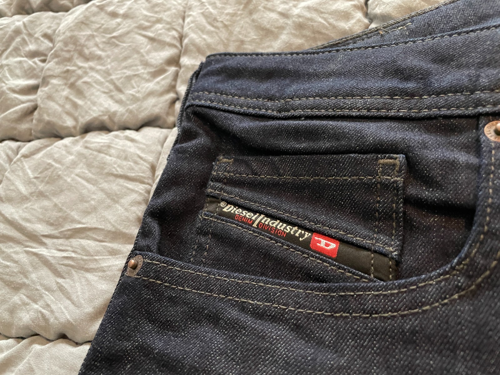 Diesel zatiny RB060 bootcut slim dark indigo stretch denim jeans 34 x 32 men NEW