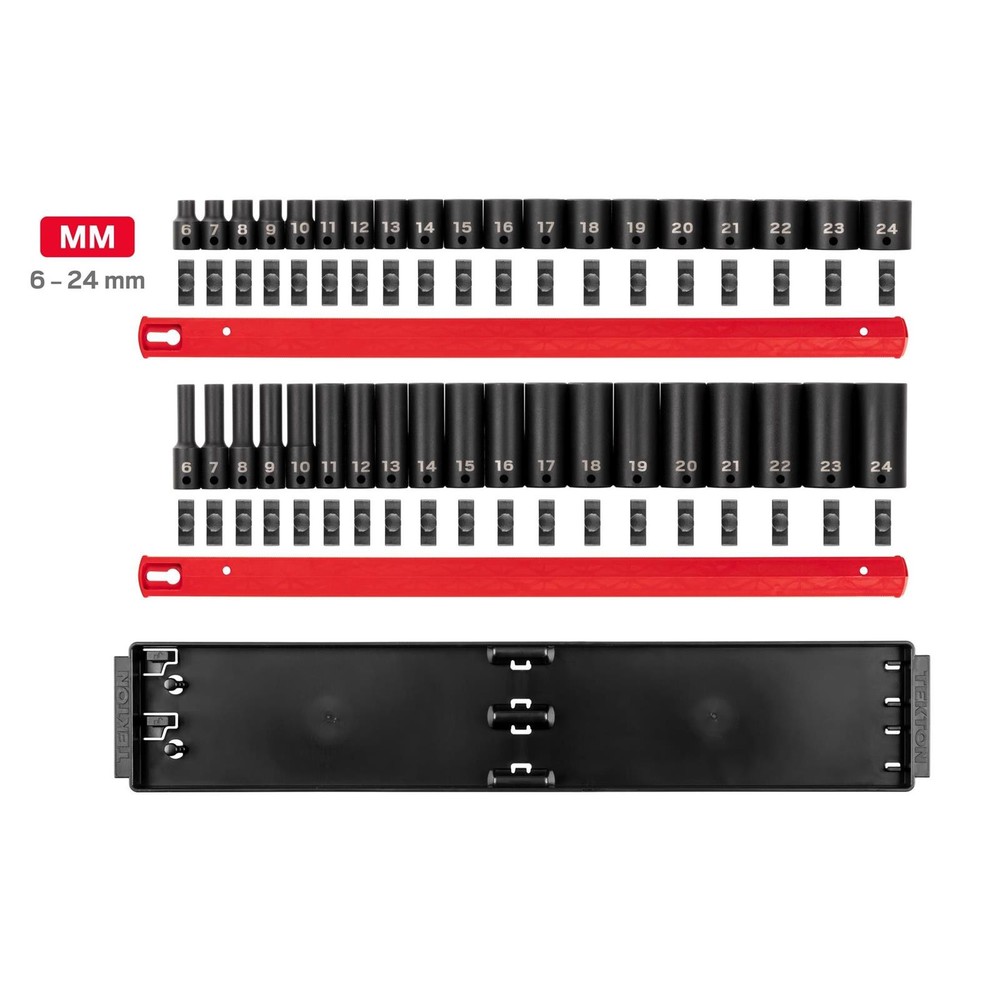 Tekton SID91215 3/8" Drive 12-Point Impact Socket Set, 38-Piece