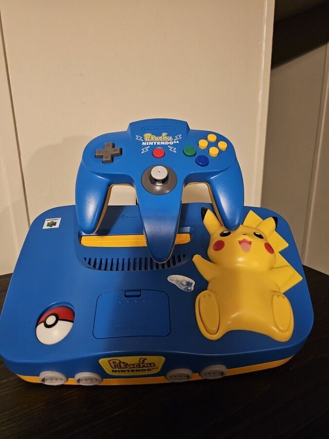 Nintendo 64 Pikachu Pokemon N64 Console Display Stand Floating Controller Mount