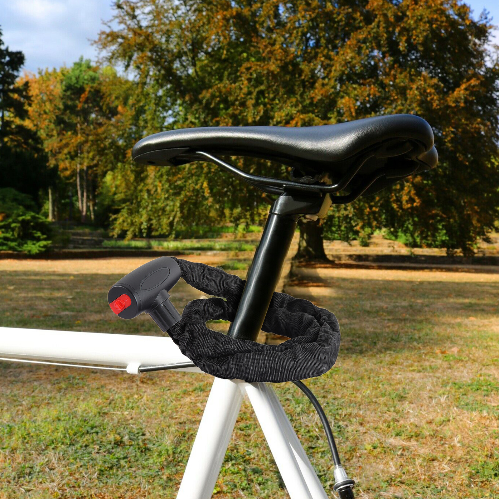 2x Bike Chain Lock 4 Foot/120cm Long Heavy Duty Chain Lock Durable Thick Chains