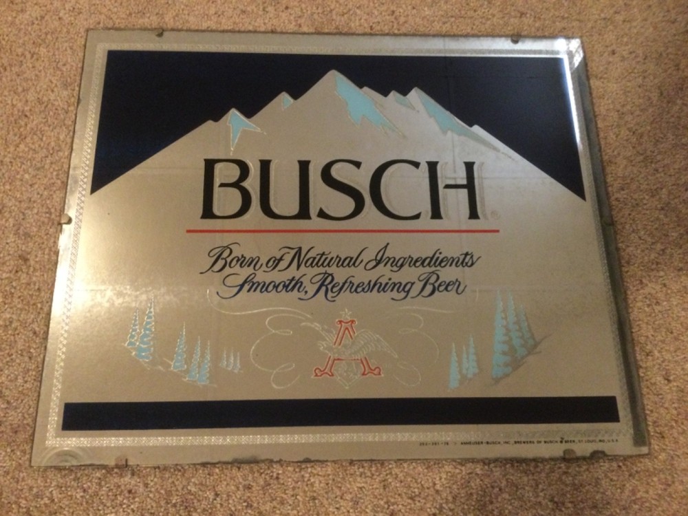 Busch Beer Frameless Mirror 21.5 x 18