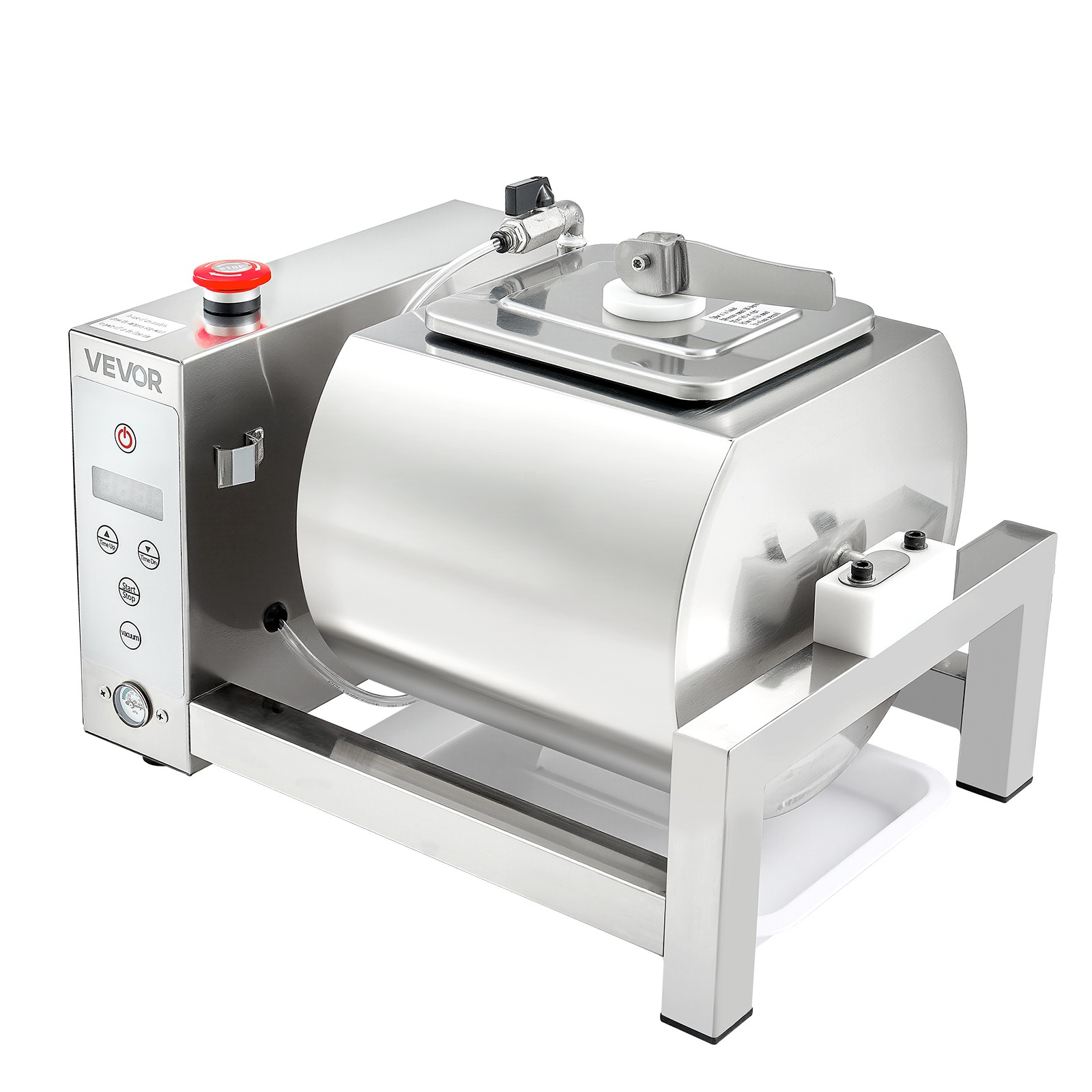 VEVOR Vacuum Meat Tumbler Marinator Machine 10L for Chicken Steak Fish Stainless