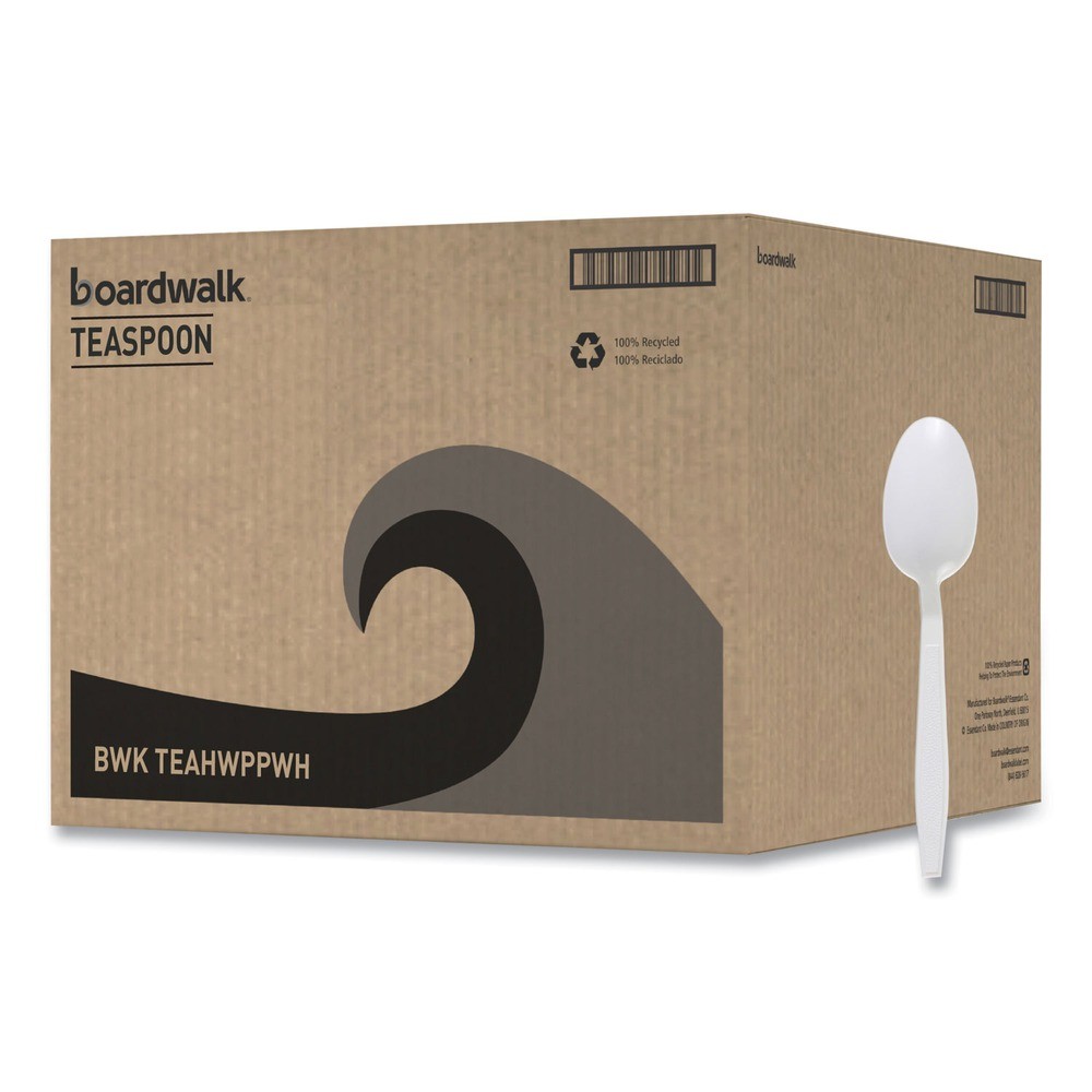 Boardwalk TEAHWPPWH Heavyweight Polypropylene Teapoons - White (1000/CT) New