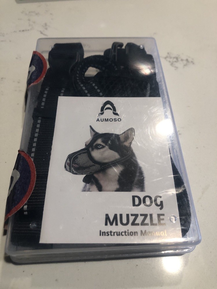 AUMOSO Dog Muzzle with Instructions - Size XL