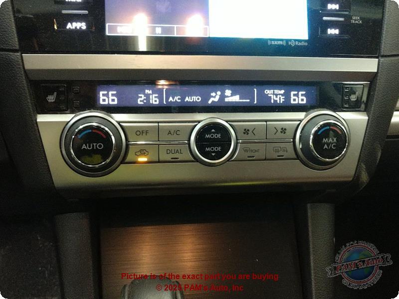 Used A/C Selector Switch fits: 2017 Subaru Legacy automatic temperature control