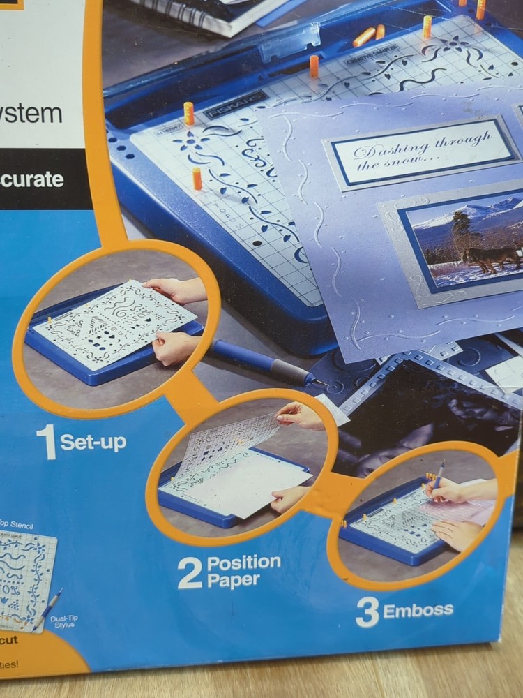 NIB FISKARS Shape Boss Ultimate Embossing System CREATE PROJECTS 3 EASY STEPS