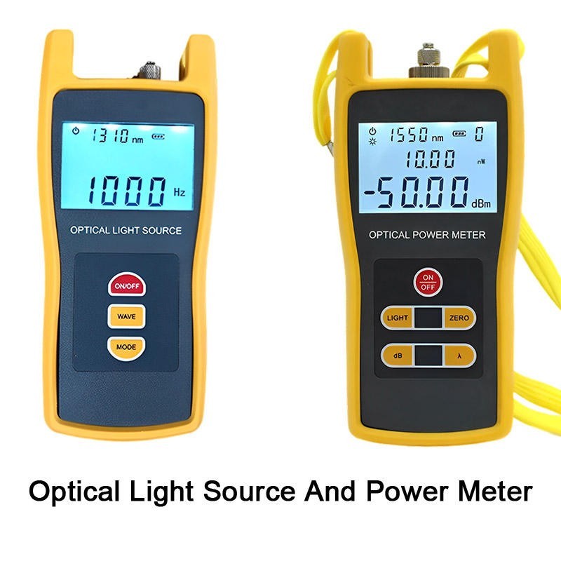 Fiber Optic Tester Tool SM MM Handhold Optic Power Meter Optical Light Source