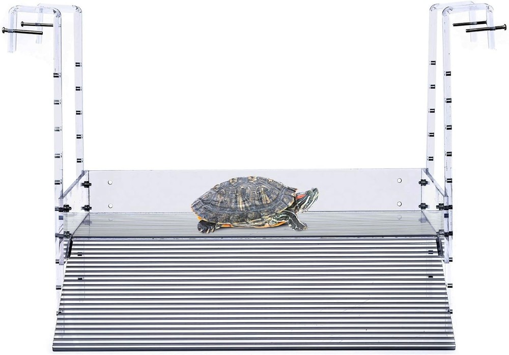 Extra Large Acrylic Turtle Ramp Adjustable Mounting Reptile Basking Platform