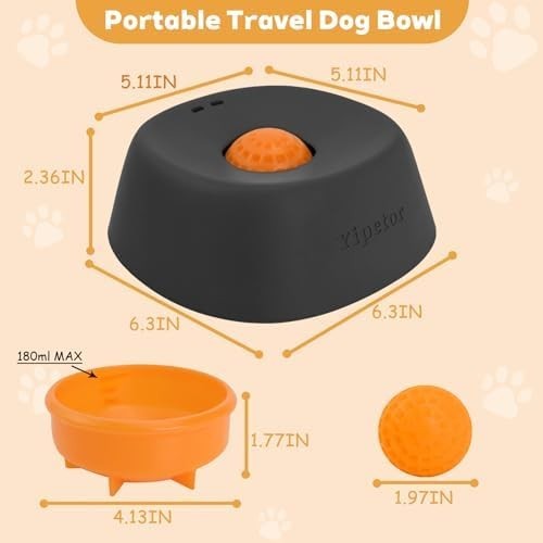 Anti-Choking Slow Feeder Dog Bowl Non-Slip 3/4 Cup - Lick Toy for Liquid Treats