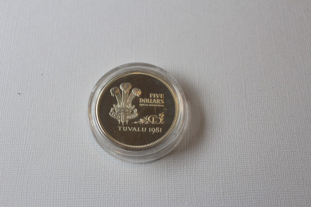 1981 TUVALU 5 DOLLARS SILVER PROOF COIN