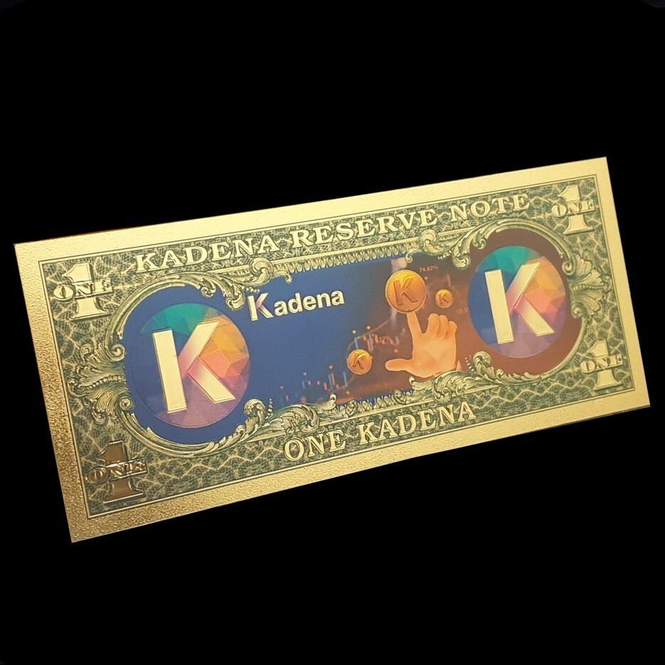 Kadena Commemorative Gold Foil Reserve Note - Virtual CryptoCurrency KDA