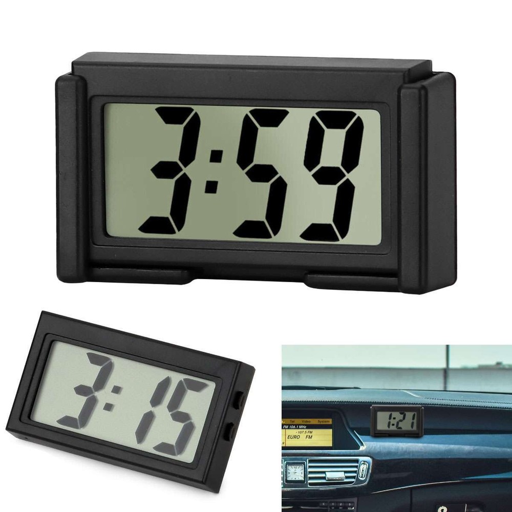 Mini Digital LCD Table Auto Car Dashboard Desk Date Time Calendar Small Clock